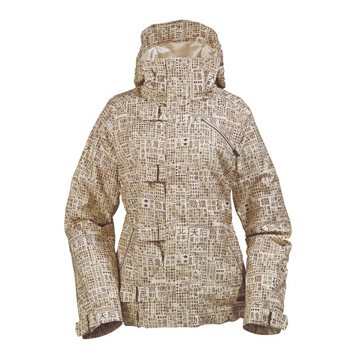 BURTON W Dream JKT Chstnt paper print dzseki