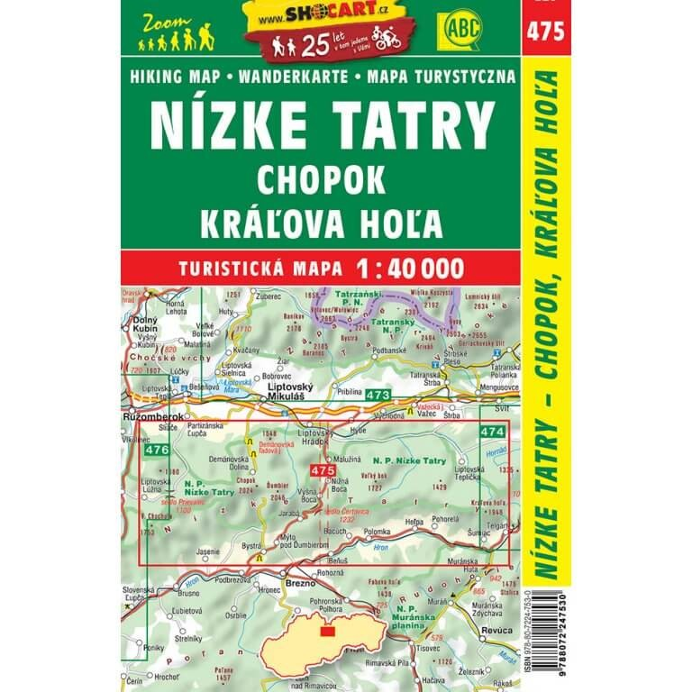 map Nízke Tatry - Chopok, Kráľova hoľa 1: 40 000